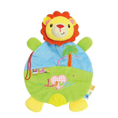

Tailored Baby Animals Cartoon Soft Teether Plush Toy With Bell Educational Toy