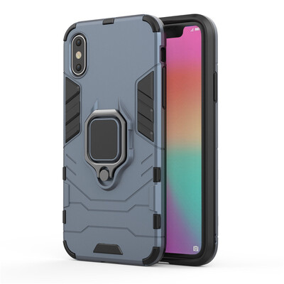 

Car Holder Stand Case For iPhone XS Max Back Cover Magnetic Bracket Finger Ring Celulars Fecoprior