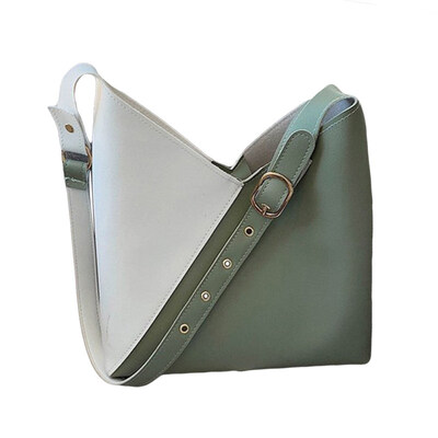 

Fashion Women Color Block Faux Leather Bucket Crossbody Shoulder Bag Clutches