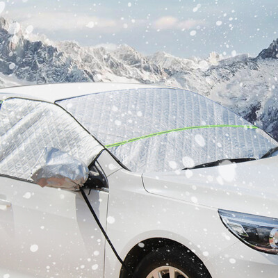 

MATCC Car Windshield Snow Cover Ice Removal Windshield Protector Sun Shades with Cotton Thicker Snow Protection Cover Fits Most