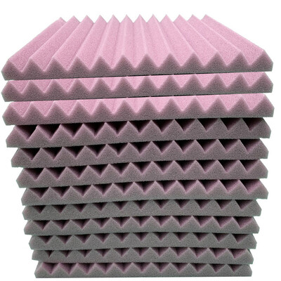 

〖Follure〗12Pcs Acoustic Foam Panel Sound Stop Absorption Sponge Studio KTV Soundproof