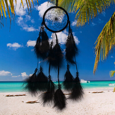 

Gobestart Dream Catcher Circular Feather Hang Crafts Handmade Home Hanging Craft
