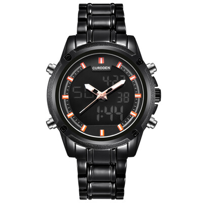 

Gobestart Men Stain Watch Casual LED Digital Strap Stainless Steel Wristwatch Gift