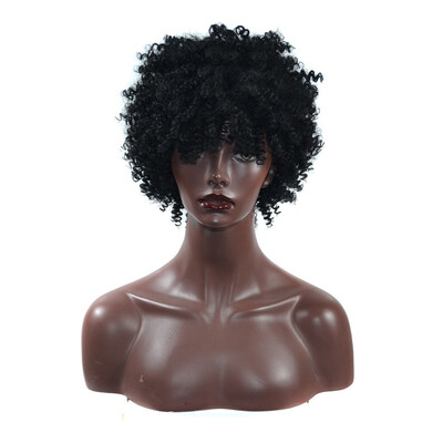 

〖Follure〗Fluffy Roll Explosion Head Women Black Curls Hair Full Wig