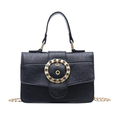 

Women Diamond Messenger Bags PU Leather Crossbody Bag Designer Handbag Chain Mobile Phone Shoulder Bag T2G