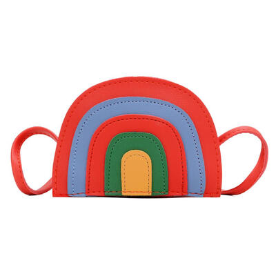

Girls PU Leather Rainbow Shape Kids Messenger Shoulder Bags Cute Mini Bags