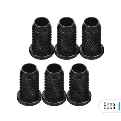 

String-Through Body String Ferrules Small Size Metal Hardware Parts for Electric Guitars Set of 6PCS Black