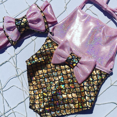 

Kids Baby Girl Mermaid Swimwear Bikini Swimsuit Bathing Suit Sunsuit Costume