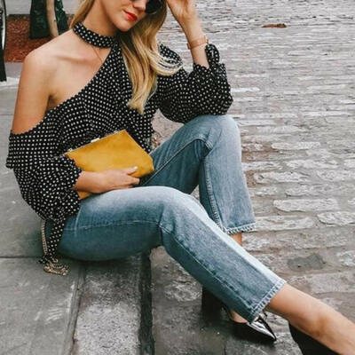 

Fashion Womens Ladies Summer Long Sleeve Shirt Loose Casual Blouse Tops T-Shirt