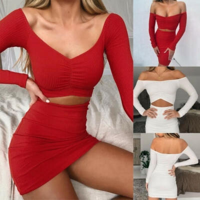 

Sexy Women Long Sleeve Hollow Out Bodycon Party Club Cocktail Evening Mini Dress