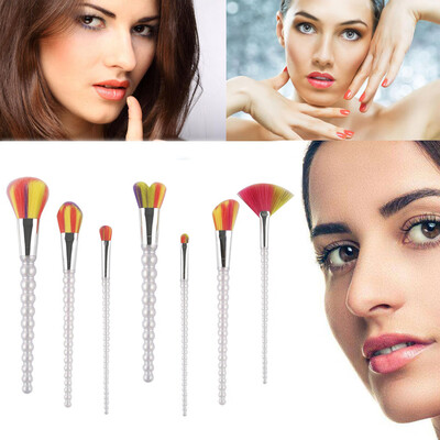 

〖Follure〗7Pcs Pearl Make Up Foundation Eye shadow Makeup Brushes Eyeliner Brush