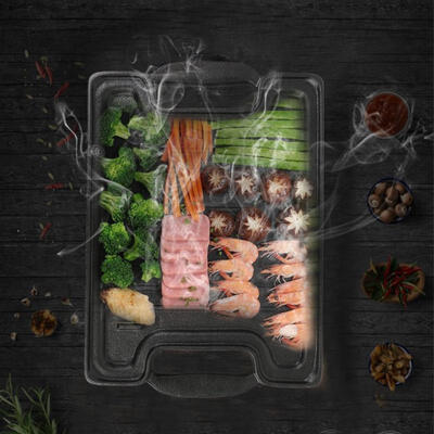 

Greensen Double-sided Non-stick Grill Plate Cast Iron Griddle Skewers Steak Meat BBQ Pan
