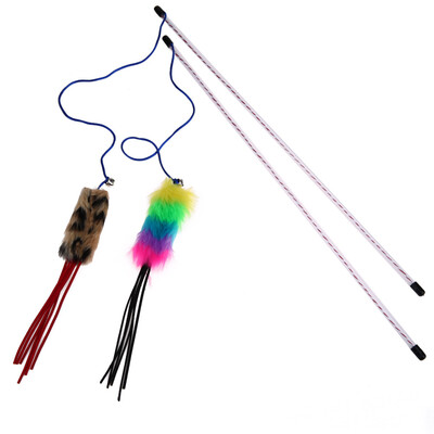 

2pcs Fun Pets Stick Toys Interactive Stick Toy Wire Chaser Wand Toy