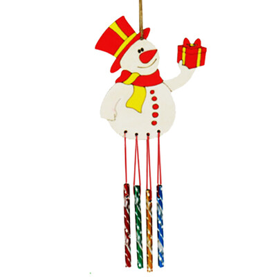 

Gobestart Creative wind bell for Christmas white wood wind bell
