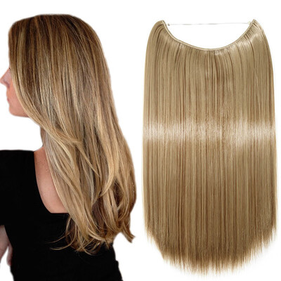 

Miracle Translucent Invisible Wire Fish Line on Clip in Hair Extensions 20-24 Inch Straight Wavy Curly Synthetic Hairpieces