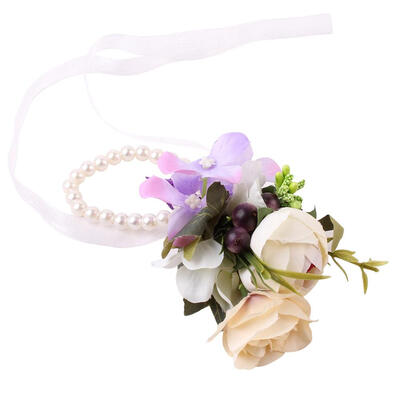 

Simulation Flower Headband Wreath Baby Girls Kids Wedding Floral Wrist Ring