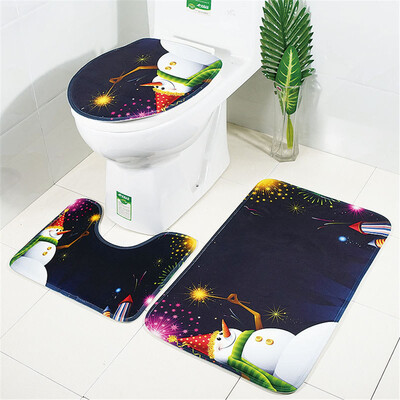 

〖Follure〗3pcs Christmas Suction Grip Bath Mat Bathroom Kitchen Carpet Doormats Decor