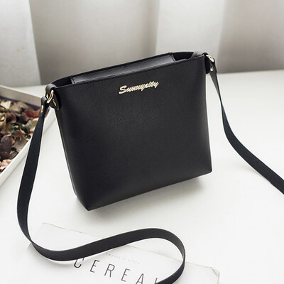 

Simple Series Pure Color Women Girl Leather Shoulder Bag Small Shoulder Handbag Women Phone Wallet Bag