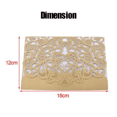 

20pcs Love Pattern Invitation Cards Invitation Holders for Wedding Birthday Party Anniversary
