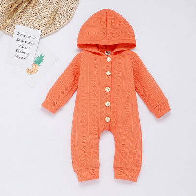 

Infant Baby Girl Boy Autumn Winter Clothes Knitted Hoodie Romper Jumpsuit Outfit