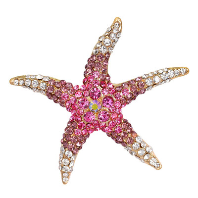 

Fashion Women Charming Starfish Crystal Rhinestone Pin Brooch