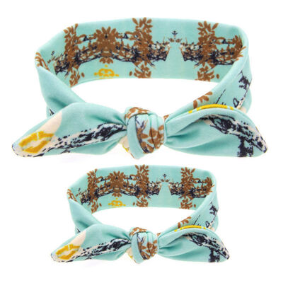 

2pcs Women Kids Baby Girl Elastic Knotted Turban Hair Band Headband Headwear