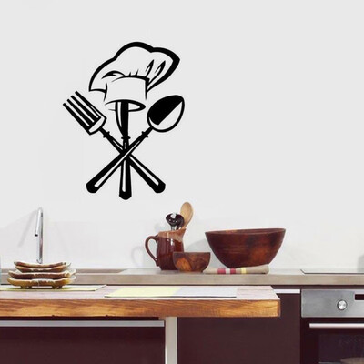 

Funny Kitchen Wall Sticker Waterproof PVC Decals Chef Home Decoration Mural
