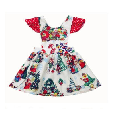 

Christmas Flower Girls Dress Princess Baby Party Dress Kids Pageant Dresses 0-2T