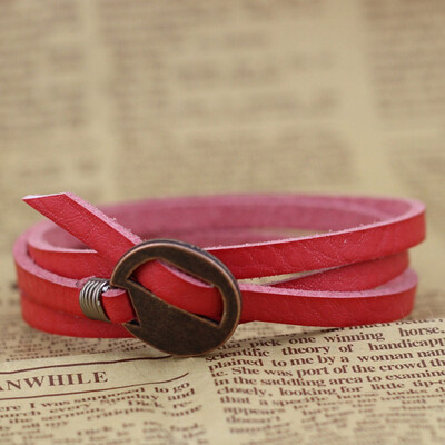 

Vinatge Multilayer 65cm Length Leather Bracelet For Men Women Unisex