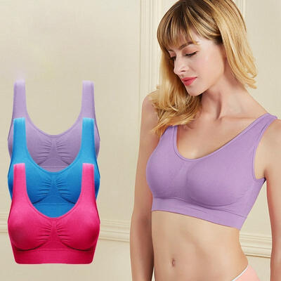 

NEW Women Sport Bra Running Gym Yoga Padded Fitness Stretch Workout Top -3XL