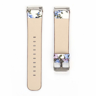 

〖Follure〗With Connector Printing Leather Accessories Watch Strap For FITBIT VERSA A