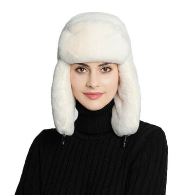 

Men Women Hat Warm Faux Fur Trapper Aviator Trooper Earflap Winter Ski Cap Mask