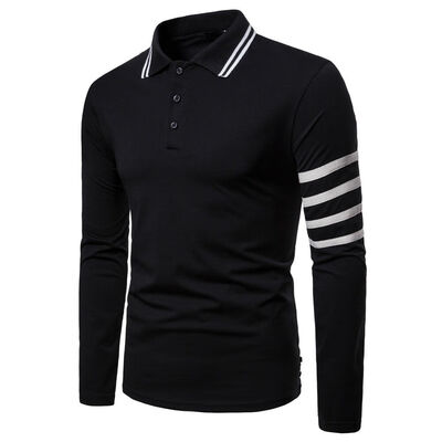 

SUNSIOM Mens Slim Fit Polo Shirts Long Sleeve Casual Golf T-Shirt Tops Tee Button Down