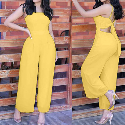 

Starmoon Fashion Womens Summer Sexy Solid Casual Sleeveless Camisole Easy Jumpsuits