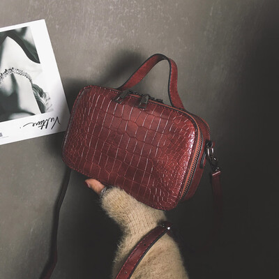 

Tailored Fashion Your Lady Solid Color Crocodile Tote Bag Joker Shoulder Crossbody Bag