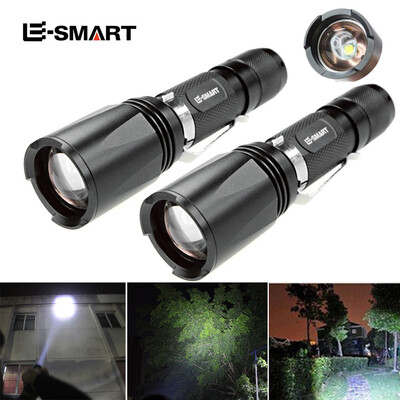 

Saidsome 2pcs XML T6 LED Mini Flashlight Zoomable Waterproof 18650 Torch lamp flashlight lamp