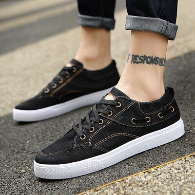 

summer Korean tide 100-lap casual canvas teenagers autumn skate shoes old Beijing cloth shoes tide shoes
