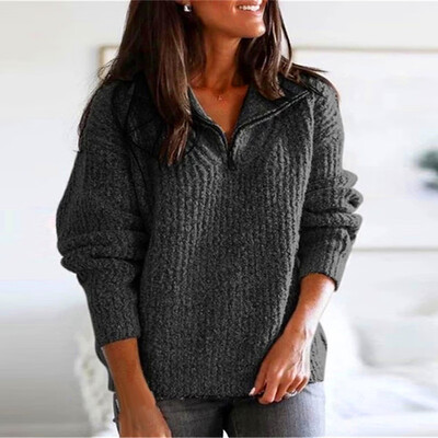

Women Plus Size Pullover Sweater Long Sleeve Knitted Jumper Winter Outwear Tops