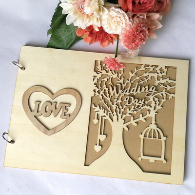 

Gobestart 1Pcs Guest Book Memorable Simple Message Board Sign Book Gift for Wedding Party