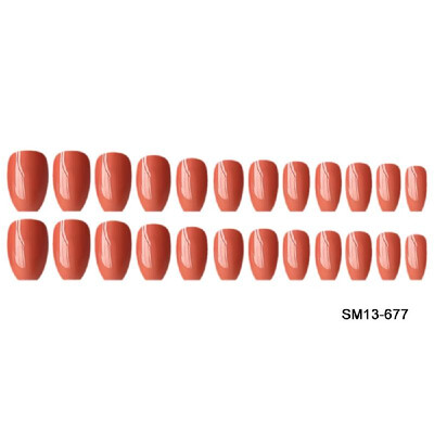 

24pcs Colorful Coffin Nails False Nails Art Tips Sets Full Cover Medium Ballerina Artificial Nails Art Tips