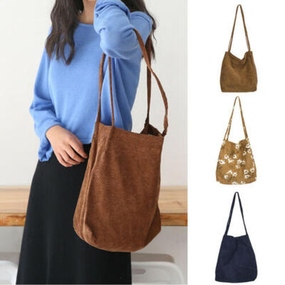 

Womens Corduroy Tote Bags Large Capacity Handbag Ladies Fashion Shoulder Bag