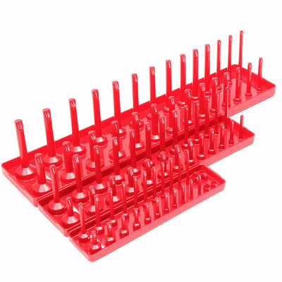 

〖Follure〗New 3pcs 14 38 12 Inch SAE Socket Holder Tray Socket Organizer