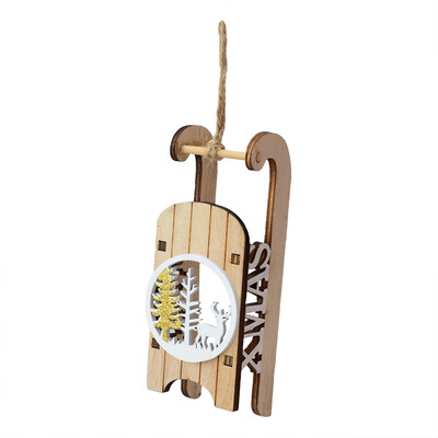 

Gobestart Wooden Christmas window decorations wooden Christmas tree ornaments