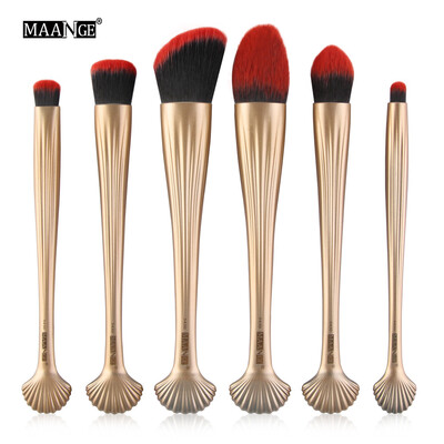 

〖Follure〗New 6pcs Shell Cosmetic Makeup Brush Blusher Eye Shadow Brushes Set Kit