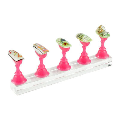 

Magnetic Nail Holder Practice Display Stand Acrylic Crystal Showing Shelf