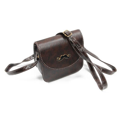 

Retro Women Crossbody Bags Beard PU Leather Shoulder Messenger Bag Small Handbag Satchel Women Tote Bag