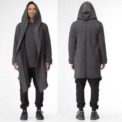 

Men Women Cardigan Hooded Cloak Cape Coat Long Jacket Trench Outwear Overcoat