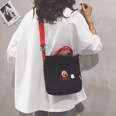 

Bag female 2019 new casual wild lazy wind canvas Messenger bag Korean version of the simple bag shoulder bag