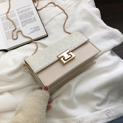

Qiao Bani 2019 new Korean fashion Dongdaemun wild chain small square bag shoulder diagonal trend female bag