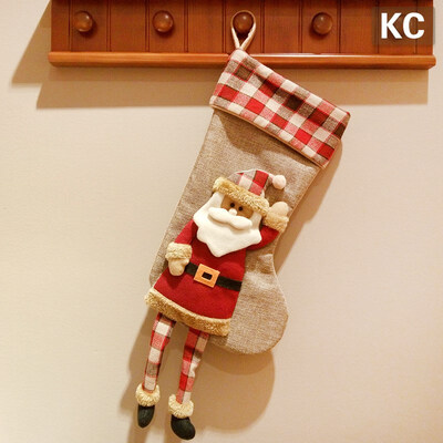 

FUNNYBUNNY Christmas Stocking Snowman Reindeer Xmas Character 3D with Christmas Decorations&Party Accessory